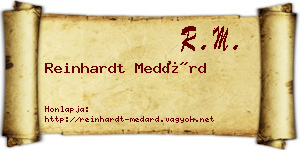 Reinhardt Medárd névjegykártya